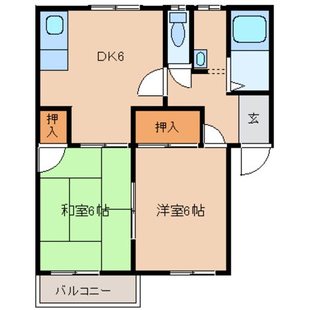 フレグランスあっぷるの物件間取画像